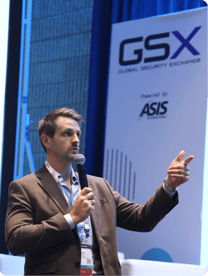 Magnus Josias, Co-founder of Human Risks, speaking at the GSX conference in Atlanta 2026